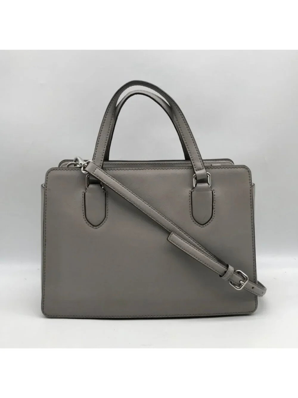 Kate Spade Gray Saffiano Leather Laurel Way Reese Satchel Bag
